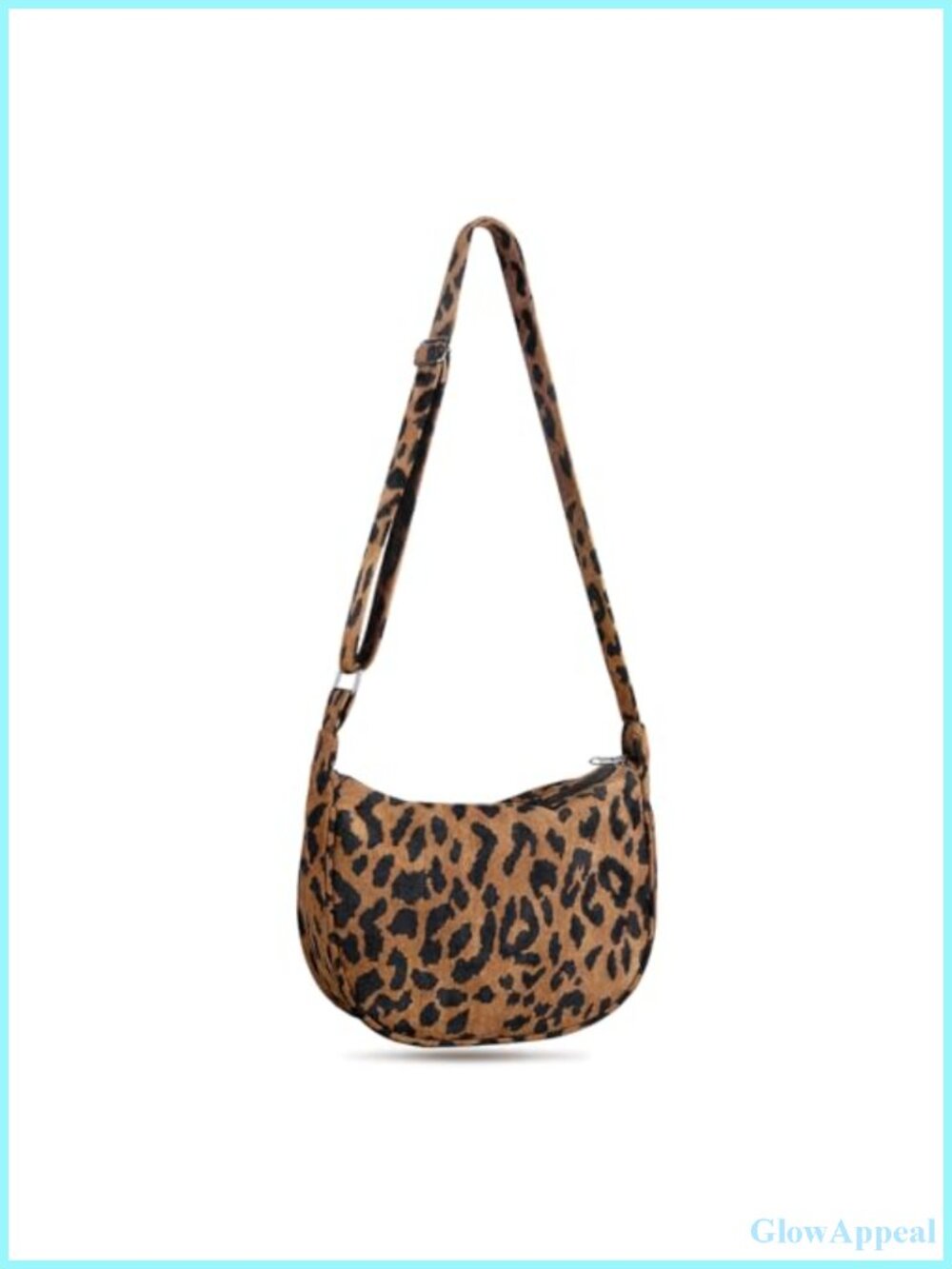 Corduroy Crescent Crossbody Sling Hobo Bag Small Adjustable Strap